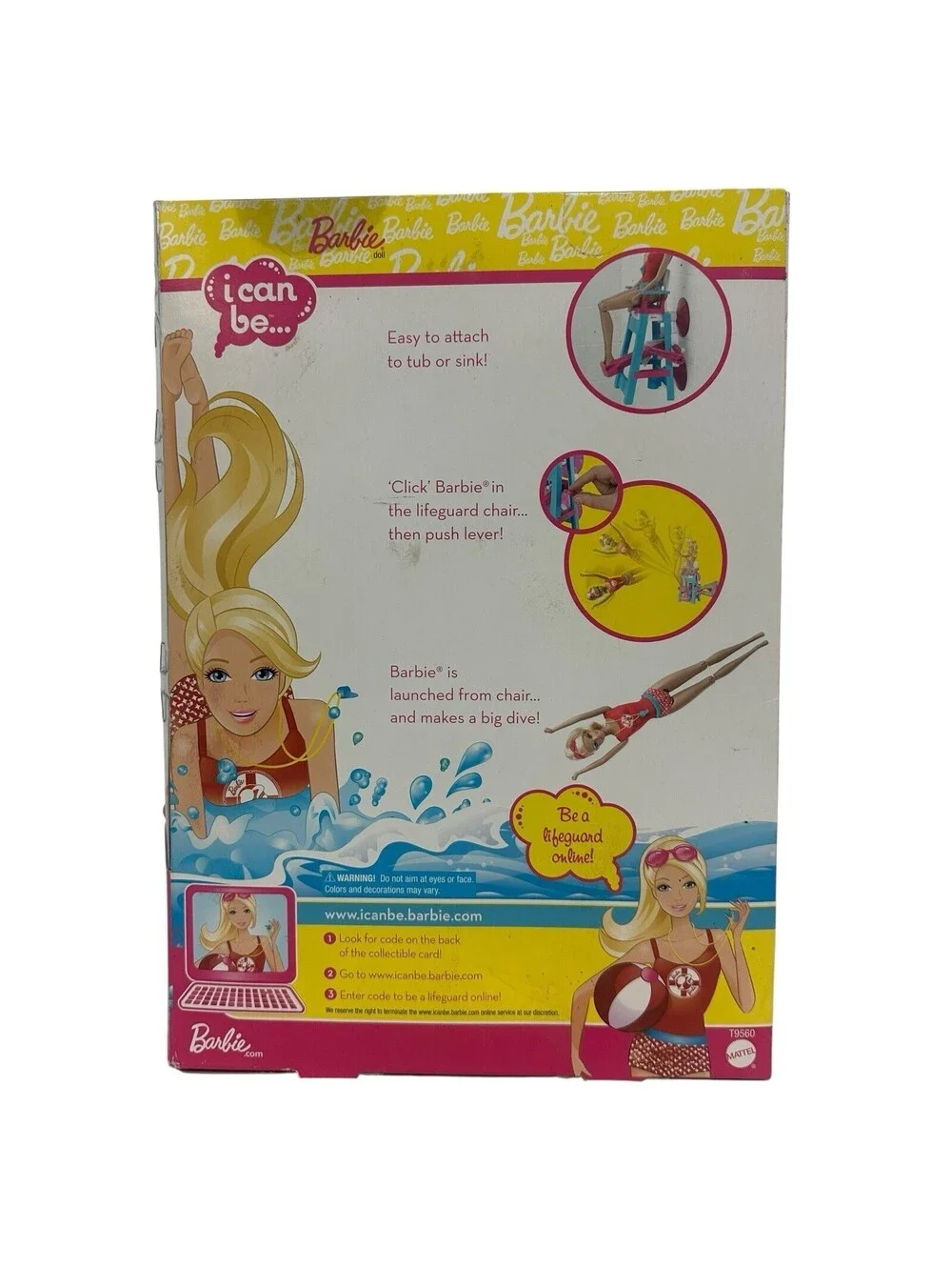 Barbie I Can Be Lifeguard Barbie Doll Playset 2010 Mattel T9560